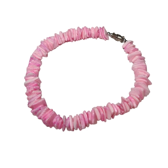 Puka Shell Anklet Pink Beach Boutique Jewelry - Picture 2 of 3